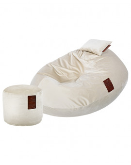 Sedací vak SET Cocoon XXL Luxury Pearl | Wegett