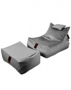 Sedací vak SET Lounge XXL Luxury Grey | Wegett