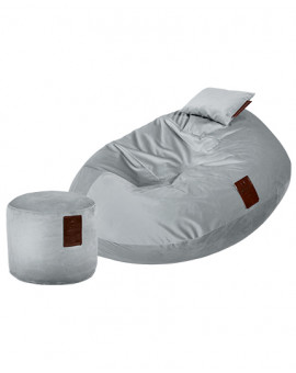 Sedací vak SET Cocoon XXL Luxury Silver | Wegett